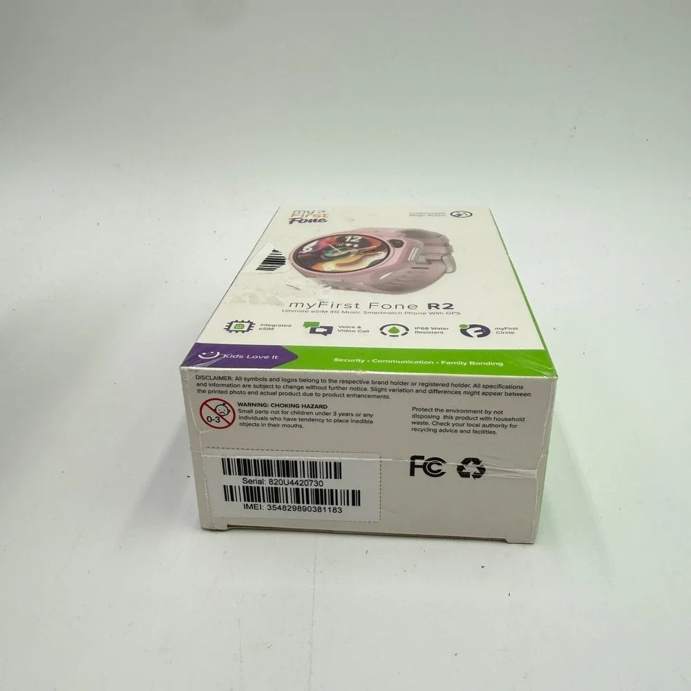 My First Fone Phone R2 PINK 4G Music Smartwatch Phone GPS NIB